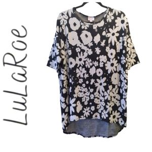 Lularoe | Irma Black and White Floral Print